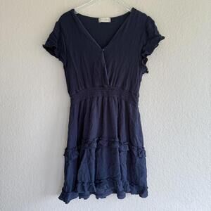 ALTR’D STATE navy blue ruffle dress